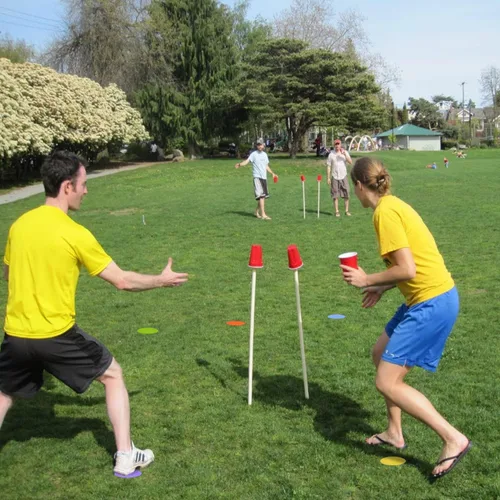 Vista 7 de Marcadores de punto Emhumn de 4 pulgadas y 9 pulgadas de polietileno para puntos de agilidad para entrenamiento en gimnasio/educación física, baile
