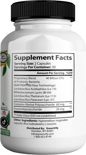 Vista 2 de Suplemento probiótico Denta Tonic Max, 40 mil millones de UFC, 60 cápsulas, apoya la salud oral y digestiva (1)