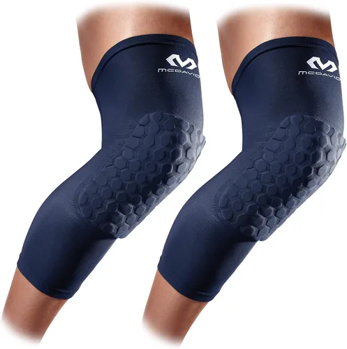 Vista 8 de Rodilleras de compresión: McDavid Hex Par de rodilleras de compresión hexagonales para baloncesto, voleibol, levantamiento de pesas y más