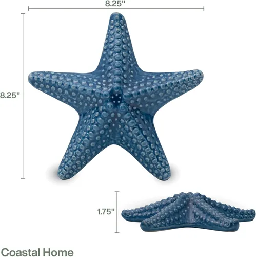 Vista 3 de Fitz and Floyd Fitz & Floyd Coastal Home - Figura decorativa de estrella de mar, color azul