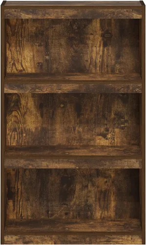 Vista 6 de Furinno Jaya - Estantería moderna de 3 niveles con estante ajustable, estantería con estante abierto, 9.5 x 24.5 x 40.3 pulgadas, para organización