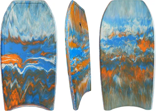 Vista 10 de ATUNAS Tablas de cuerpo, 33 a 43 pulgadas, bodyboard para playa con correa de muñeca, espuma sólida de PE/EVA impermeable de celda cerrada, surf