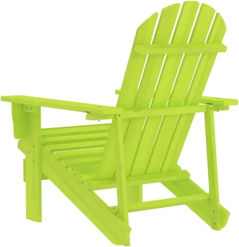 Vista 5 de Outdoor Chair Green Fir Wood Adirondack 34.1x27.4x35.2 in Ergonomic Garden Seat for Yard Patio Lawn Relaxation