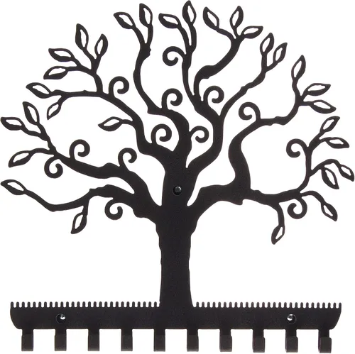 Vista 3 de Angelynn's Soporte para aretes colgantes de pared, organizador de joyas para colgar collares, pulseras, armario, bandeja de almacenamiento, árbol