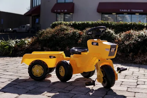 Vista 3 de ROLLY TOYS Tractor de pedal de 3 ruedas CAT con remolque
