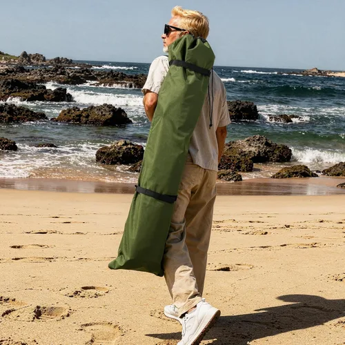 Vista 6 de Xxerciz Bolsa de repuesto para silla de campamento, bolsa de transporte plegable de 48 pulgadas con correa ajustable para el hombro, bolsa de Verde