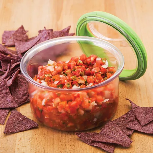 Vista 2 de ProKeeper Fresh Guacamole - Recipiente de plástico para almacenamiento de cocina con tapa hermética (verde), para guacamole y almacenamiento