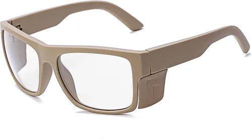 Vista 18 de Lentes de sol de seguridad para hombre, negro mate, lentes de sol de seguridad polarizados, cumplen con las normas ANSI Z87+, protección UV