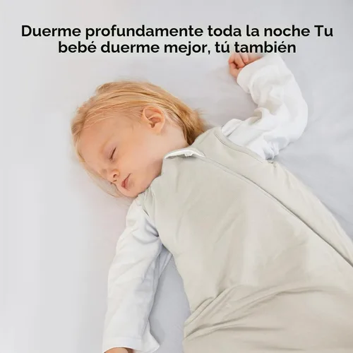 Vista 4 de BubblePanda - Saco de dormir de bambú de rayón para bebé de 0 a 6 meses, 1.0 tog, manta portátil ultra suave para bebé de 0 a 3 meses, saco de Avena