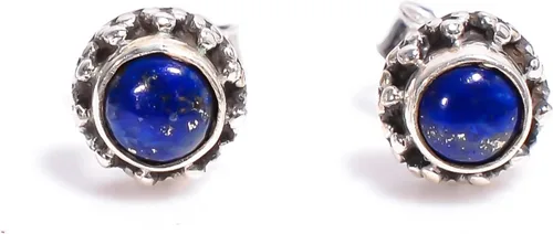 Vista 2 de Aretes de plata de ley 925, joyería minimalista para niña para la oficina y el uso diario, joyería única de piedra fina, regalos para mujeres - niñas