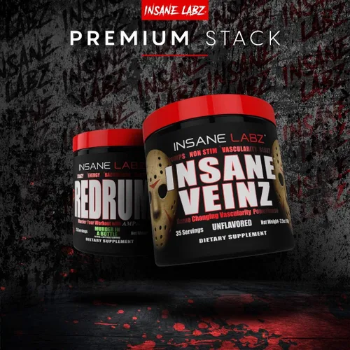 Vista 5 de Insane Labz Insane Veinz - Polvo no estimulante potenciador de óxido nítrico, cargado con sulfato de agmatina y betaína anhidra, aumenta