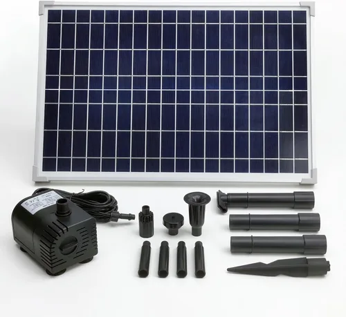 Vista 15 de Kit de bomba de agua solar de 25 W: Bomba de agua de protección DC Dry-Run 370GpH con panel solar de 18V 25W para fuente, estanque de peces