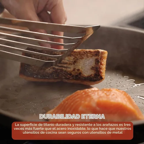 Vista 4 de Viking PureGlide Pro - Olla antiadherente de 3 capas, fabricada sin PFAS, olla de cocción de sopa de inducción de 8 cuartos de galón con tapa
