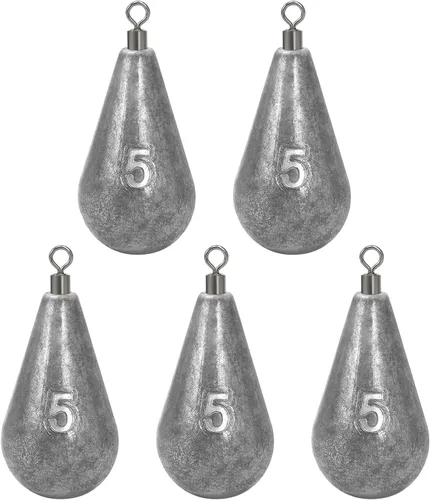 Vista 15 de BLUEWING Pesas de pesca giratorias de fundición de 1/2oz-8oz Drop Shot Dipsey plomo agua salada