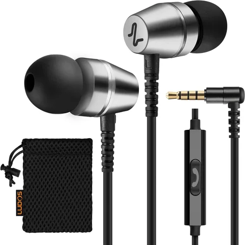 Vista 16 de LUDOS OMNITONE Auriculares con cable in-ear, 5 años de garantía, auriculares con micrófono, conector de 3.5 mm, auriculares con cable