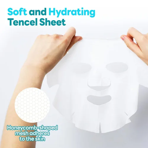 Vista 5 de Paquete de mascarillas prémium con péptidos de colágeno. Mascarilla facial para hidratar, iluminar la piel, antienvejecimiento y elasticidad.