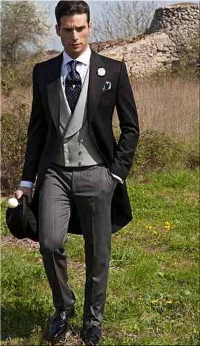 Vista 3 de kelaixiang Tuxedo Boda Trajes para hombre Slim Fit3piezas