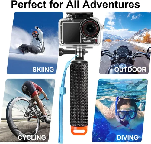Vista 5 de SUNDO Funda protectora compatible con cámara DJI Action 5 Pro/Action 4/Action 3, 164.0 ft/164 pies, cubierta impermeable para buceo profundo, buceo