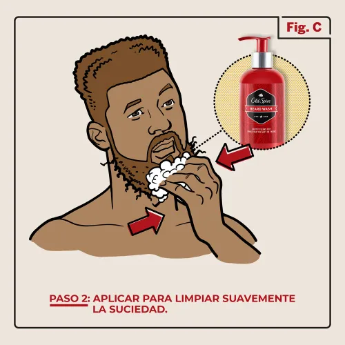 Vista 5 de Old Spice, Jabón de barba, champú para hombres, 7.6 fl oz