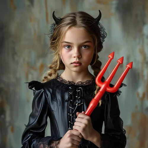 Vista 2 de Pinzas para el pelo de cuernos de diablo negro, diadema de cuerno de demonio para mujeres y niños, pequeña purpurina para disfraz de diablo