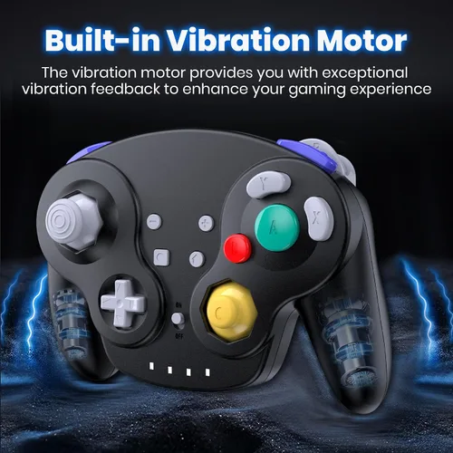 Vista 2 de 2 Pack 2.4 GHz Wireless NGC Switch Online Controller, GameCube & USB Receiver, Compatible with Windows PC iOS Mac Raspberry Pi Steam GameCubeSwitch