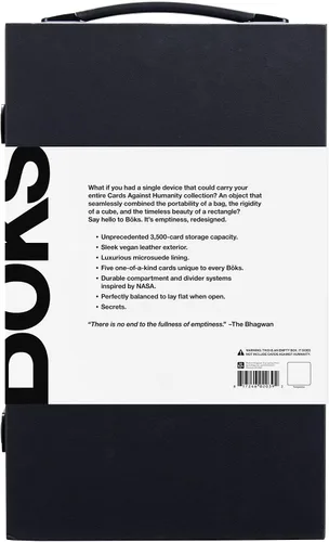 Vista 5 de Cards Against Humanity: Bōks • Estuche de almacenamiento oficial premium • Capacidad para más de 3,500 tarjetas Capacidad para 3.500 tarjetas