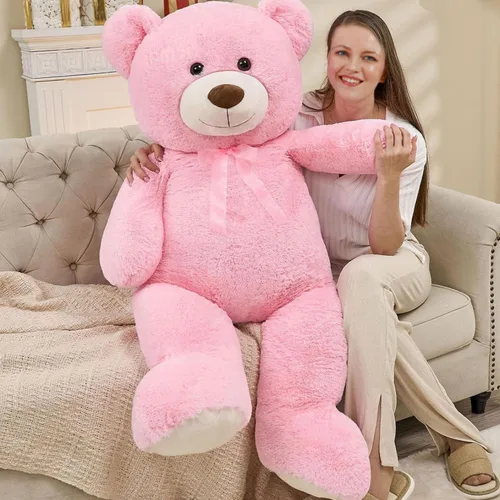 Vista 15 de MorisMos Oso de Peluche Gigante Animal de Peluche 3 pies, 36 pulgadas, Oso de Peluche Grande para Decoración de Baby Shower, Animal de Peluche