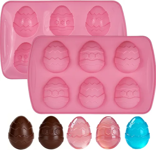 Vista 9 de Moldes de gelatina de huevo de Pascua, paquete de 3 moldes de chocolate con forma de conejo, molde de silicona para golosinas de chocolate, dulces