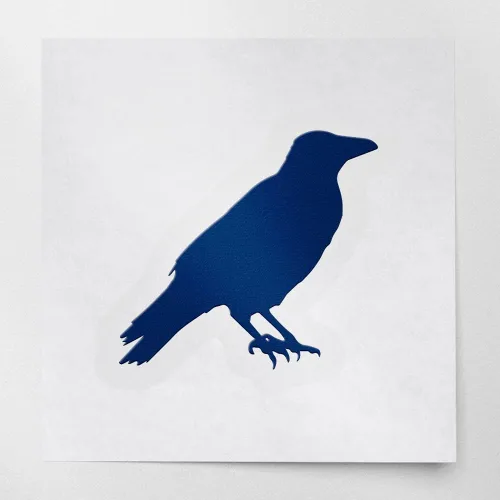 Vista 10 de Calcomanías Transparentes de Cuervo Animal (Azul Azure) Calcomanías de Vinilo Premium Impermeables para Laptop Teléfono Accesorio Casco Ventana
