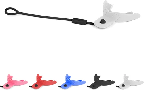 Vista 11 de SISU Protector bucal Tether - Protección preformada con correa para fútbol, hockey, lacrosse, deportes de casco enjaulado – Remoldable hasta 20