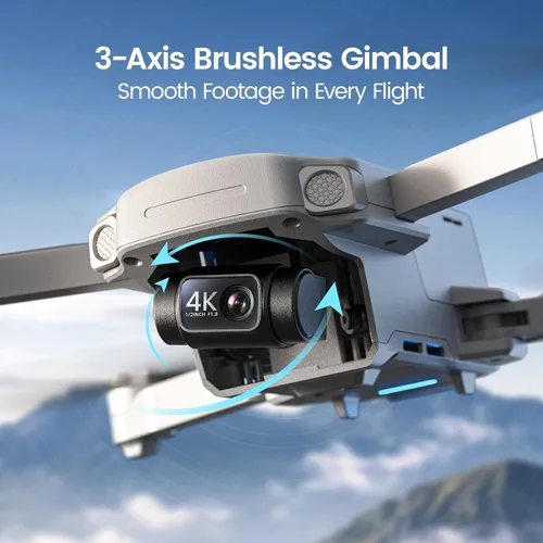 Vista 2 de Holy Stone HS360G 8K GPS Drone con cámara para adultos, tiempo de vuelo de 3B gris