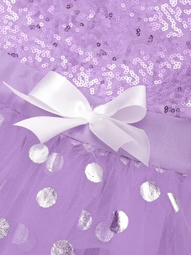 Vista 73 de CHICTRY Vestido tutú de ballet con lentejuelas brillantes para niñas y niñas, moderno disfraz de baile latino de jazz