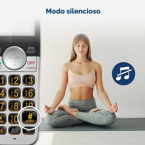 Vista 12 de VTech Teléfono inalámbrico con pantalla grande y botones grandes, DECT 6.0 con identificador de llamadas/llamada en espera, altavoz dúplex completo
