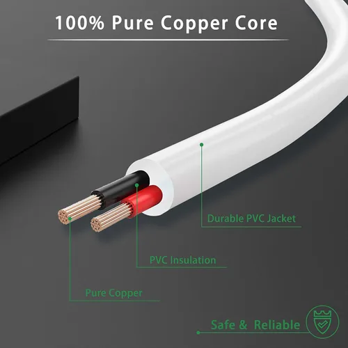 Vista 4 de Cable de carga USB magnético de 0.236 in de repuesto para cable de cargador de CC, paquete de 2