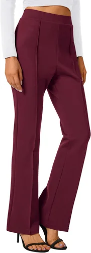 Vista 43 de Urban CoCo Pantalones de trabajo elásticos con corte de bota, pantalones de yoga pequeños para oficina casual