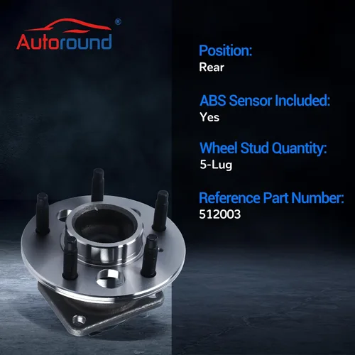 Vista 4 de Autoround 512003 Conjunto de cubo de rueda trasera para Chevrolet Malibu
