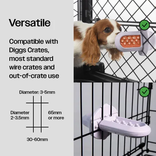 Vista 6 de Diggs Groov - Ayuda de entrenamiento en jaula para cachorros y perros nerviosos – Lámina para lamer calmante para entrenamiento en jaula
