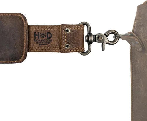 Vista 3 de Hide & Drink, Correa ajustable de repuesto para mensajero, bolsa de lona y bolsa cruzada, cuero de grano completo, hecho a mano