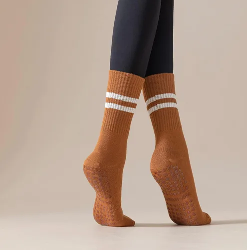 Vista 7 de Calcetines de yoga antideslizantes para mujer con agarre para pilates, calcetines de hospital para mujer Barre Grippy