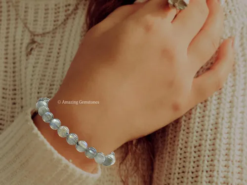Vista 177 de Amazing Gemstone Crystal Bracelet for Women Men's Gifts - Protection Healing Crystal Bracelet - 8mm Gemstone Beaded Stretchable Bracelet Pulseras
