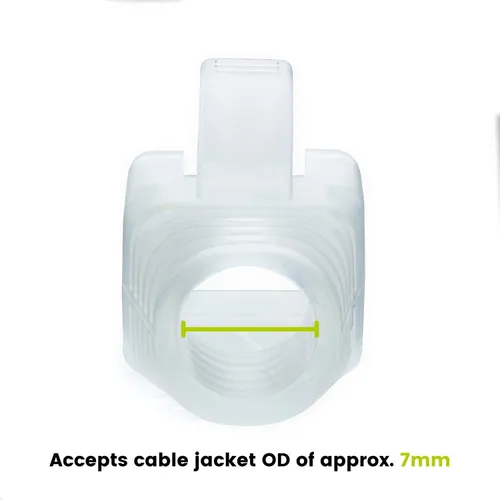 Vista 3 de trueCABLE - Botas de alivio de tensión RJ45, cubierta de PVC de 0.157 pulgadas, transparente, 100 piezas 0.276 in - Pequeño