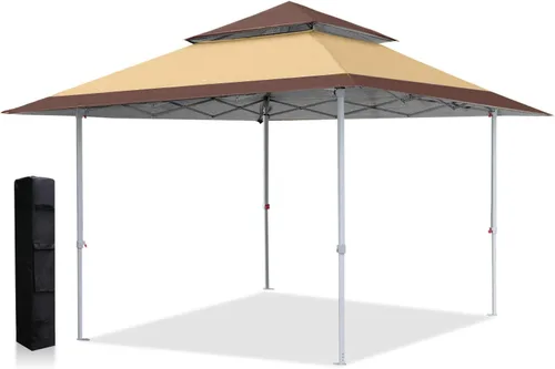 Vista 4 de ABCCANOPY - Tienda de campaña con toldo de 10 x 10 con 4 paredes laterales extraíbles y bolsa enrollable, 4 bolsas de peso y red de 10 pies y media