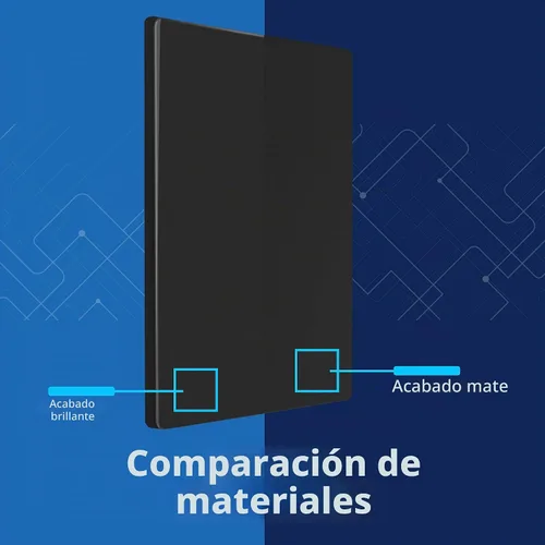 Vista 3 de LIDER - Placa de pared en blanco, diseño sin tornillos, tamaño mediano, 1 banda, negro mate