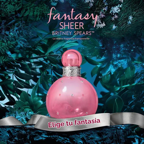 Vista 5 de Britney Spears™ Fantasy Sheer, Eau De Toilette EDT Spray para mujer, 3.3 fl oz / 100ml