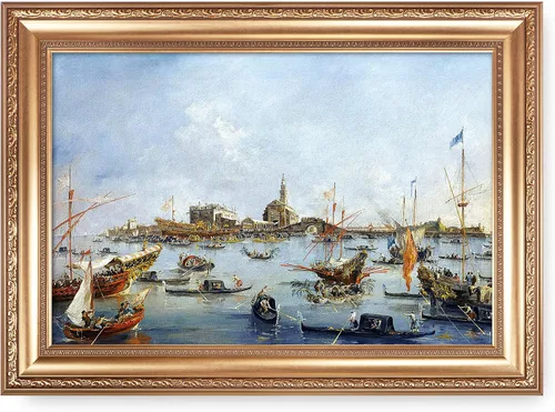 Vista 78 de A&T ARTWORK A Brisk Breeze por Willem van de velde Reproducciones de pintura de velero, impresiones en lienzo giclée para decoración del hogar, 20 x