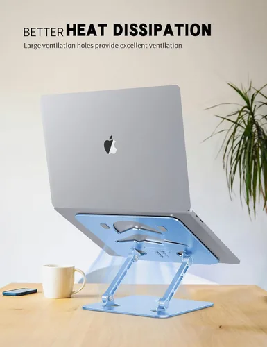 Vista 5 de Soporte para computadora portátil en forma de Z para escritorio Diamante azul