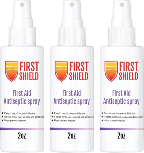 Vista 8 de Spray antiséptico de primeros auxilios, limpiador de heridas, cloruro de benzalconio para cortes menores, rasguños y quemaduras, 2 onzas, 1.0