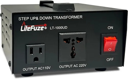 Vista 19 de LiteFuze 750 W Transformador convertidor de voltaje Step Up/Down - 110 V a 220 V / 220 V a 110 V Convertidor de potencia - Cable completamente