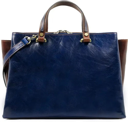Vista 3 de Bolso de cuero con asa superior para mujer, resistente al tiempo