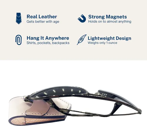 Vista 3 de City Bred Wearable Magnetic Glasses HolderKeeper for Sunglasses, EyeglassesUse on Shirt Collar, Backpack, Purse, Bag